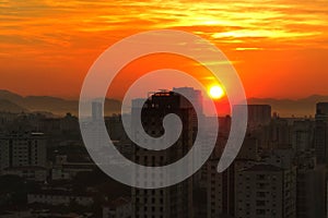 Sunset in Santos SP Brazil