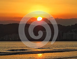 Sunset in Santos SP Brazil