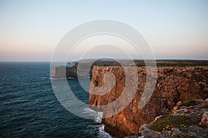 Sunset at SanVicente cape, Sagres, Portugal