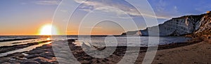 Sunset at the Scala dei Turchi, in southern Sicily