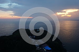 Sunset. Scenery background of the sea viewing at Enoshima island