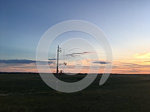 The sunset scenery of Inner Mongolia Grassland