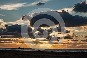 Sunset in Scheveningen, the Netherlands photo