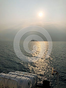 Sunset at sea