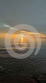 Sunset sea clouds