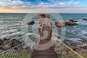 Sunset at the sea - Costa dei trabocchi photo