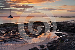 Sunset seascape at Cabbage Tree Beach Jervis Bay