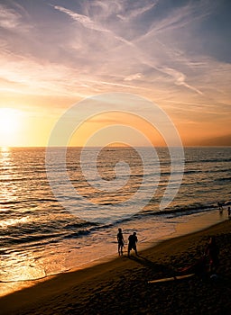 Sunset Seascape of Santa Monica Beach
