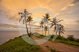 Sunset at the seaside photo