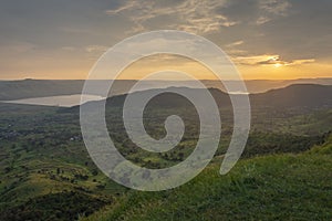 Sunset seen from Kaas Plateau,Satara,Maharashtra,India