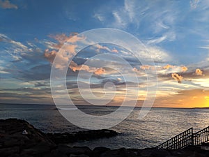 Sunset seen from Kakaako park Cove