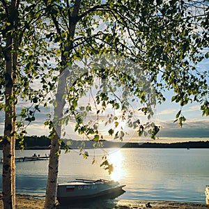 Sunset on Seliger lake