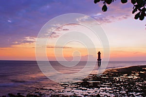 Sunset in senggigi beach lombok