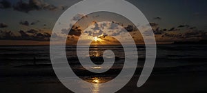 Sunset in Serang beach