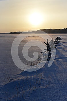 Sunset Serenity: Capturing Winter\'s Tranquil Embrace