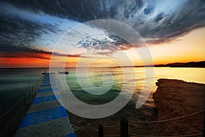 Sunset in sharm el sheikh