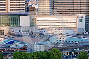 Sunset at Shinagawa Station in Tokyo, Japan