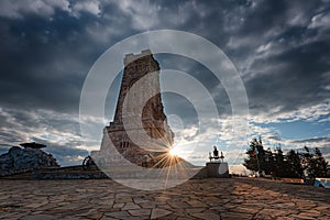 Sunset at Shipka monument, Bulgaria