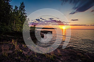 Sunset On The Shores Of Lake Superior