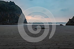 sunset shot at ruby beach in august