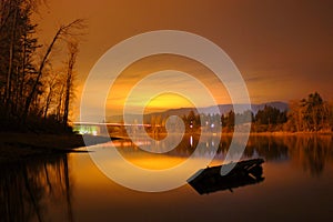 Sunset by Shuswap lake