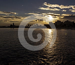 Sunset silhouette in Manfredonia - Gargano.