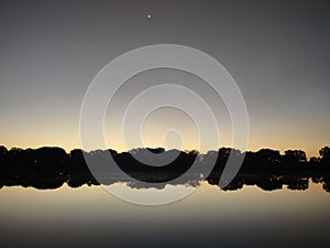 Sunset sillouette  star photo