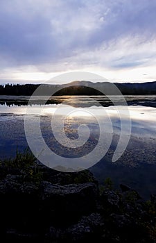 Sunset at Silver Lake, Idaho