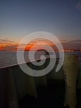 Sunset at Singapure bay