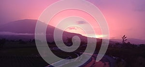 Sunset Singgalang mount