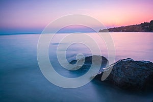 Sunset in Sithonia, Psakoudia over the Egee Sea