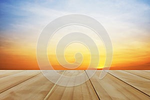 Sunset and sky background on the river