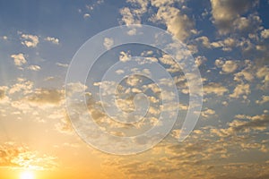 Sunset sky background