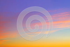 Sunset sky backgrounds for 3D rendering. Modern clean and minimal look
