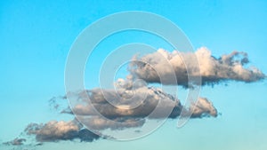 Sunset sky. Cirrocumulus and cirrostratus clouds during sunset. Beautiful dramatic sunset sky background.