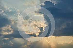 Sunset sky with clouds