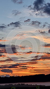 Sunset sky forest dream