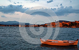 Sunset sky Nafplio, Peloponnese, Greece photo