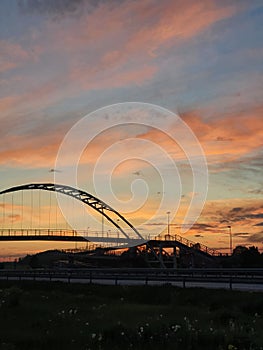 Sunset sky with various colors