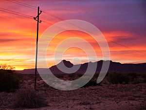 Sunset sky in wild Great Karoo