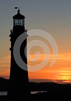 Sunset, Smeaton`s Tower, The Hoe, Plymouth, Devon