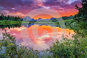 Sunset on the Snake River