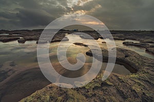 Sunset at Sohra, Dainthlen falls, Meghalaya, India