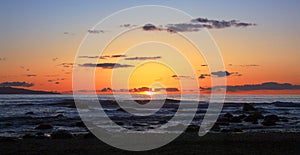 Vancouver Island Sunset at Sombrio Beach, Juan de Fuca Marine Provincial Park, British Columbia, Canada photo