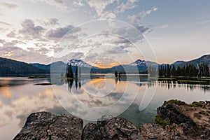 Sunset at Sparks Lake