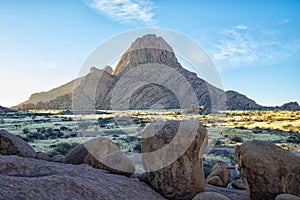Sunset in the Spitzkoppe area in Namibia