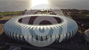 Sunset at Sports centre stadium at Porto Alegre Rio Grande do Sul Brazil.