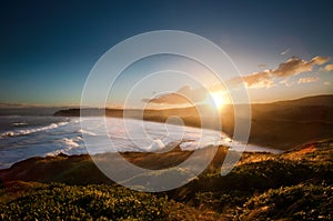 Sunset At St Clair beach.