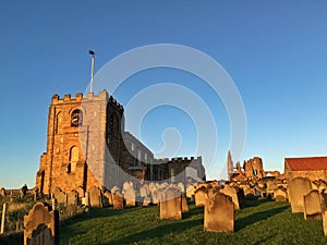 Sunset in St. Mary church, Whitby