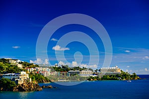 Sunset in St. Thomas from Carnival Cruise Line Ship